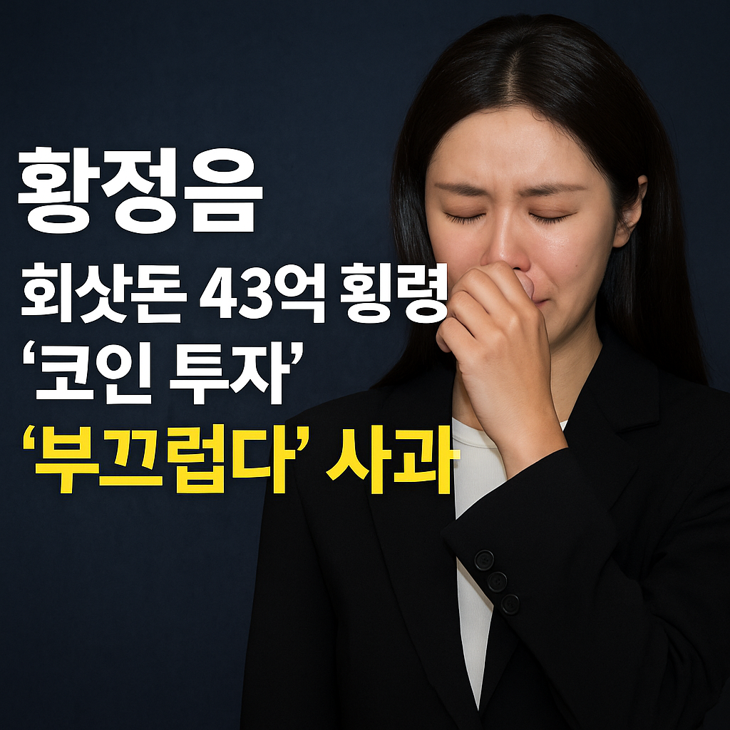 황정음, 회삿돈 43억 횡령해 코인 투자…법정 첫 출석 “부끄럽다” 사과 1 ChatGPT Image 2025년 5월 16일 오전 11 52 27