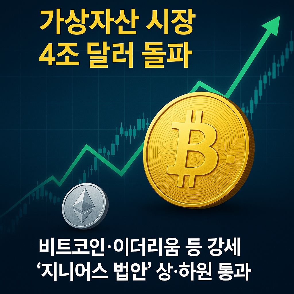 글로벌 가상자산 시총 ‘4조 달러’ 돌파! 1 ChatGPT Image 2025년 7월 21일 오전 10 51 00 1