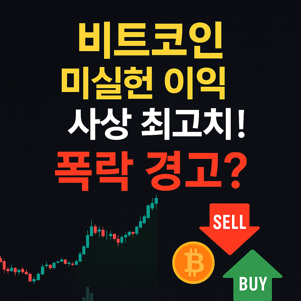 비트코인, 미실현 이익 사상 최고치…시장 정점 신호일까? 1 ChatGPT Image 2025년 7월 31일 오전 10 33 01