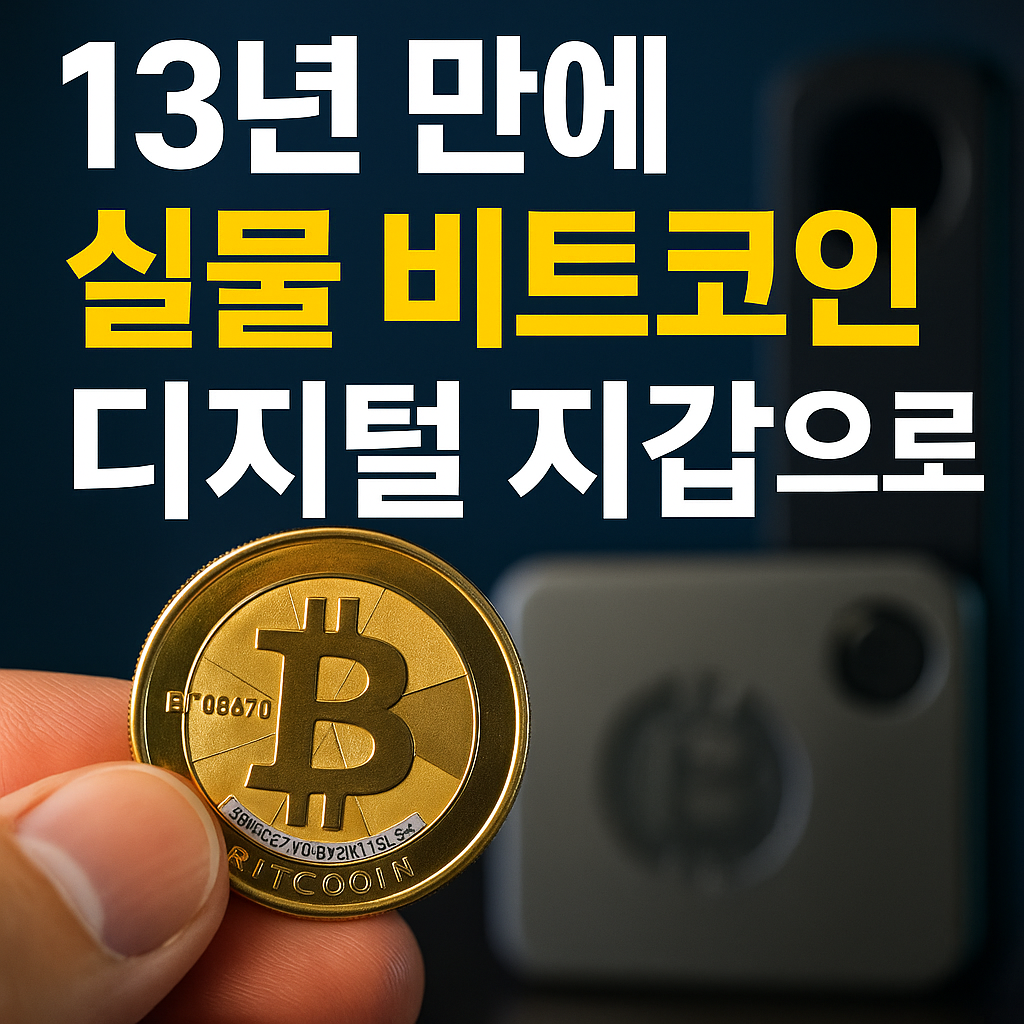 13년 만에 꺼낸 실물 비트코인 현재 가치는 무려 138억 원? 1 ChatGPT Image 2025년 7월 8일 오전 10 16 59